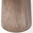 Maxwell II 54 Round Brown Solid Wood Top Brown WoodGold Metal Base Dining Table - Default Title