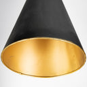 Eris III 583H BlackBrass Metal Cone Shade Floor Lamp - Default Title