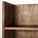 Glenn V 56L x 17W Dark Brown Wood w Cream Fabric Seat 3 Drawers Hall Tree - Default Title