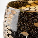 Mojave Small Black and Gold Detail Glass Vase - Default Title