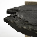 Shale 37 Irregular Live-Edge Black Slate wFlat Iron Base Coffee Table - Default Title