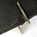 Shale 37 Irregular Live-Edge Black Slate wFlat Iron Base Coffee Table - Default Title