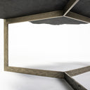 Shale 37 Irregular Live-Edge Black Slate wFlat Iron Base Coffee Table - Default Title