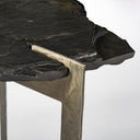 Shale III 50L x 20W Black Live-Edge Slate and Iron Console Table - Default Title