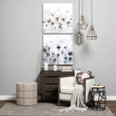 Beacon 205H Cream Fabric w Metal Tacks Round Ottoman - Default Title
