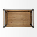 Benson Set of 2 Brown Wood Black Metal Trays - Default Title