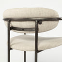 Parker II Beige Fabric Seat Gun Metal Grey Metal Counter Stool - Default Title
