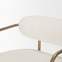 Parker 30 Seat Height Cream Fabric Seat Gold Metal Bar Stool - Default Title
