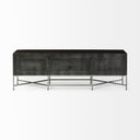 Hogarth I Dark Brown Solid Wood TV Stand Media Console with Storage TV up to 81 - Default Title