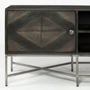 Hogarth I Dark Brown Solid Wood TV Stand Media Console with Storage TV up to 81 - Default Title