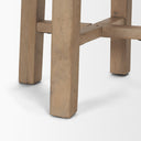 Brahma 26 Total Height White Washed Wood Stool - Default Title