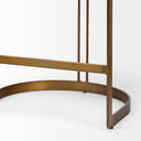 Hollyfield II Black Leather Seat Gold Metal Base Counter Stool - Default Title