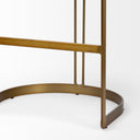 Hollyfield II Black Leather Seat Gold Metal Base Bar Stool - Default Title