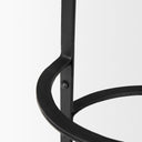 Neo 263 Seat Height Brown Wood Seat Black Metal Frame Stool - Default Title