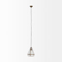 Prima 95x125 Gold Metal and Glass Pyramid Pendant Light - Default Title
