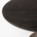 McLeod II 54 L x 54 W x 2875 H Round Brown Solid Wood Top Gold Metal Base Dining Table - Default Title