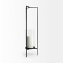 Abigail I Large Gunmetal Gray Metal Table Candle Holder - Default Title