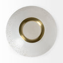 Pearl Short White Gold Rim Glass Vase - Default Title