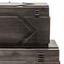 Cassia Set of 2 Brown Wooden Boxes - Default Title