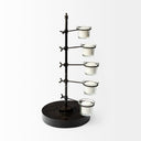 Jaran Black Metal Five Armed Tealight Table Candle Holder - Default Title