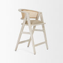 Tabitha 2675 Seat Height Beige FabricRattan Seat Blonde Wood Frame Counter Stool - Default Title