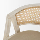 Tabitha 2675 Seat Height Beige FabricRattan Seat Blonde Wood Frame Counter Stool - Default Title