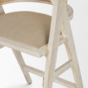Tabitha 2675 Seat Height Beige FabricRattan Seat Blonde Wood Frame Counter Stool - Default Title