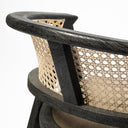 Tabitha I Black Wooden Frame Linen Wrap Seat Dining Chair - Default Title