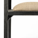 Tabitha I Black Wooden Frame Linen Wrap Seat Dining Chair - Default Title
