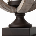 Brillion Small Rustic Wood Metal Table Candle Holder - Default Title