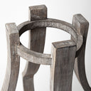 Brillion Large Rustic Wood Metal Table Candle Holder - Default Title
