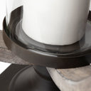 Brillion Large Rustic Wood Metal Table Candle Holder - Default Title