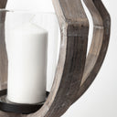 Brillion Large Rustic Wood Metal Table Candle Holder - Default Title