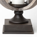Brillion Large Rustic Wood Metal Table Candle Holder - Default Title