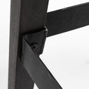 Nell 30 Seat Height Black Metal Seat Foot Rest With Black Wood Legs Stool - Default Title
