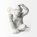 Simia 12H White Resin Playful Monkey Table Lamp - Default Title