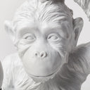 Simia 12H White Resin Playful Monkey Table Lamp - Default Title