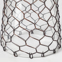 Shandra I Small Glass wMetal Wire Snakeskin Pattern Table Candle Holder - Default Title