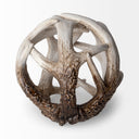 Ramus I Small 5L x 5W Brown Antler Shaped Decorative Resin Orb Ball - Default Title