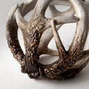 Ramus I Small 5L x 5W Brown Antler Shaped Decorative Resin Orb Ball - Default Title