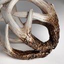 Ramus I Small 5L x 5W Brown Antler Shaped Decorative Resin Orb Ball - Default Title