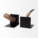 Nickerson Set of 2 6L x 7W Bull Horn Bookends - Default Title