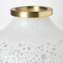 Pearl Short White Gold Rim Glass Vase - Default Title