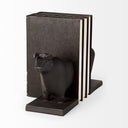 Taurus III Set of 2 9L x 4W Black Cast Aluminum Bull Bookends - Default Title