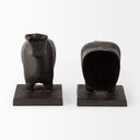 Taurus III Set of 2 9L x 4W Black Cast Aluminum Bull Bookends - Default Title