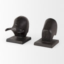 Tauro III Set of 2 10L x 5W Black Cast Aluminum Raging Bull Bookends - Default Title