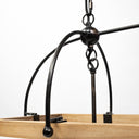 Josie 42x145x20 Natural Wood Chassis Six Light Chandelier - Default Title