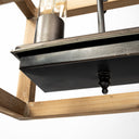 Josie 42x145x20 Natural Wood Chassis Six Light Chandelier - Default Title