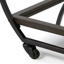 Chriselle Black Metal And Glass Two Tier Bar Cart - Default Title