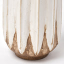Sisko I Short Rustic Brown White Ceramic Vase - Default Title